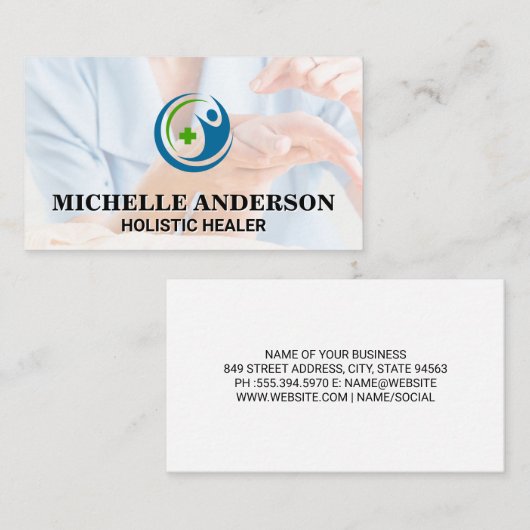 Carte De Visite Logo santé | Session Acupuncture (Devant / Derrière)