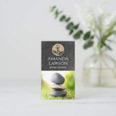 Carte De Visite Logo santé Yoga | Pierres (Debout devant)