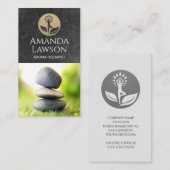 Carte De Visite Logo santé Yoga | Pierres (Devant / Derrière)