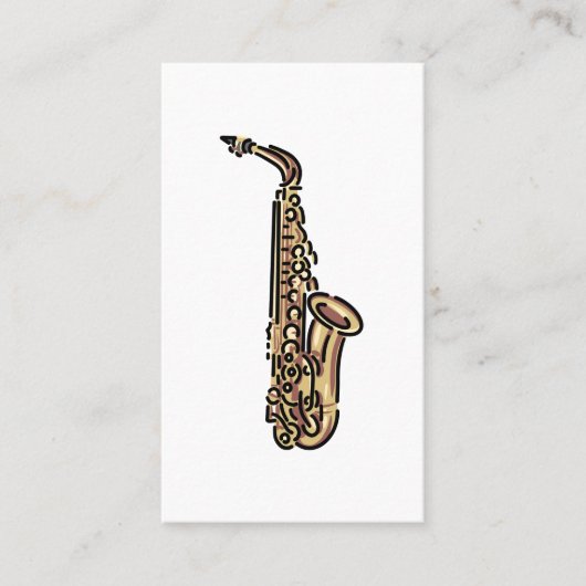 Carte De Visite Logo saxophone coloré (Devant)