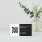 Carte De Visite Logo Scannable QR Code Site Web Social Media Icon (Debout devant)