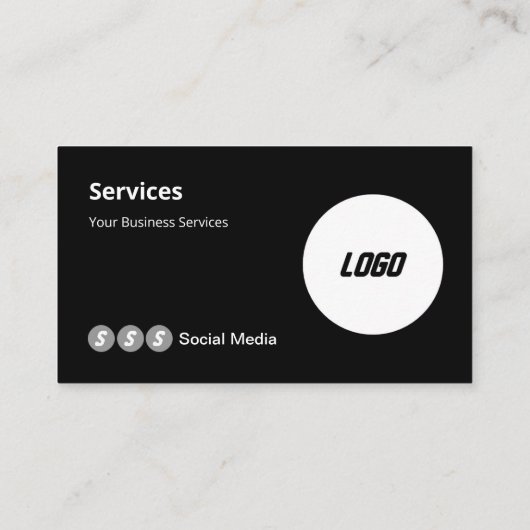 Carte De Visite Logo Scannable QR Code Site Web Social Media Icon (Dos)