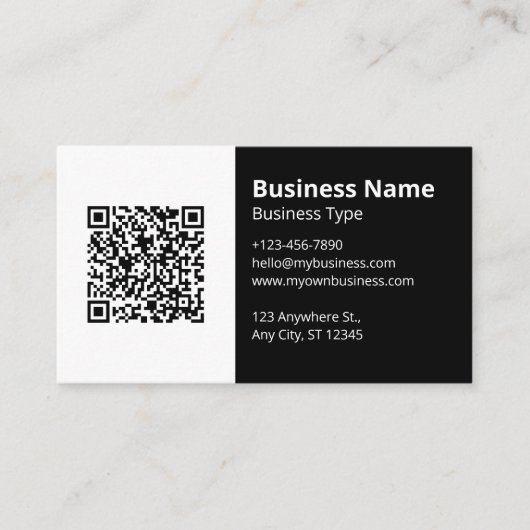 Carte De Visite Logo Scannable QR Code Site Web Social Media Icon (Devant)