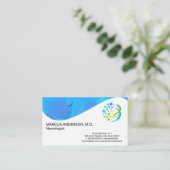 Carte De Visite Logo Science Tech | Code QR personnalisé (Debout devant)