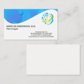 Carte De Visite Logo Science Tech | Code QR personnalisé (Devant / Derrière)