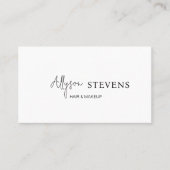 Carte De Visite Logo script Black white hair maquillage qr code (Devant)