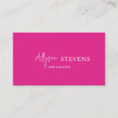 Carte De Visite Logo script blanc chaud cheveux maquillage qr code (Devant)
