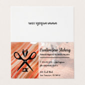 Carte De Visite Logo Seamstress | Tissu cousu (Extérieur déplié)