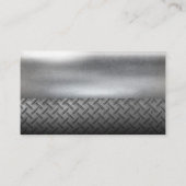 Carte De Visite Logo Semi Truck Moving | Acier industriel métalliq (Dos)