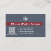 Carte De Visite Logo Services Grey Red Accent Personal Trainer (Devant)
