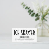 Carte De Visite Logo Silhouette de patinage de glace, Camion de pa (Debout devant)