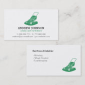 Carte De Visite Logo Silhouette pour le service d'entretien de la  (Devant / Derrière)