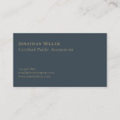 Carte De Visite Logo simple à haut de gamme Gold Compass (Devant)