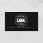 Carte De Visite Logo Simple Black Modern (Devant)