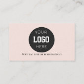 Carte De Visite Logo Simple Blush Modern (Devant)