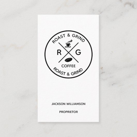 Carte De Visite Logo simple café et café |Café artistique (Devant)