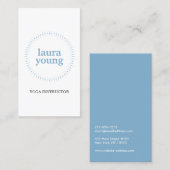 Carte De Visite Logo simple cercle bleu (Devant / Derrière)