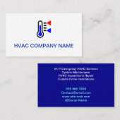 Carte De Visite Logo simple (Chauffage, Cool) AC professionnel (Devant / Derrière)
