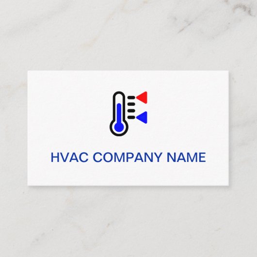 Carte De Visite Logo simple (Chauffage, Cool) AC professionnel (Devant)