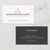 Carte De Visite Logo simple cintre pour Vêtements Biz, nettoyants  (Devant / Derrière)