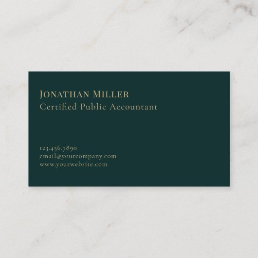 Carte De Visite Logo simple compass Or de luxe (Devant)