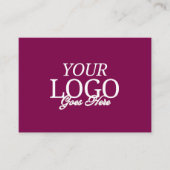 Carte De Visite Logo Simple Couleur Vin Avec Lignes (Devant)