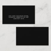 Carte De Visite Logo simple de l'entreprise Total Noir (Devant / Derrière)