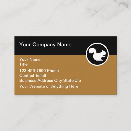 Carte De Visite Logo simple écureuil thème de la nature animale (Devant)