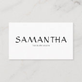 Carte De Visite Logo simple en forme propre moderne (Dos)