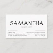 Carte De Visite Logo simple en forme propre moderne (Devant)