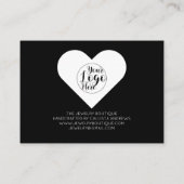 Carte De Visite Logo simple en noir blanc Merci client (Dos)