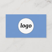 Carte De Visite Logo simple et bleu texte (Dos)