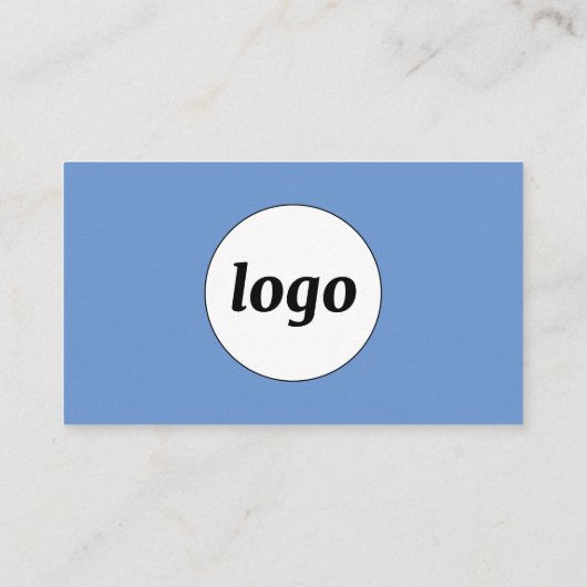 Carte De Visite Logo simple et bleu texte (Dos)