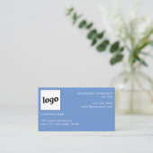 Carte De Visite Logo simple et bleu texte (Debout devant)