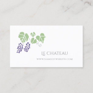 Carte De Visite Logo simple et chic de fruit de vigne