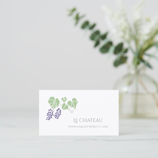 Carte De Visite Logo simple et chic de vigne (Debout devant)