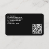 Carte De Visite Logo Simple et Code QR (Dos)