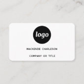 Carte De Visite Logo Simple et Code QR (Devant)