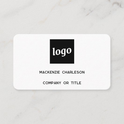 Carte De Visite Logo simple et code QR (Devant)