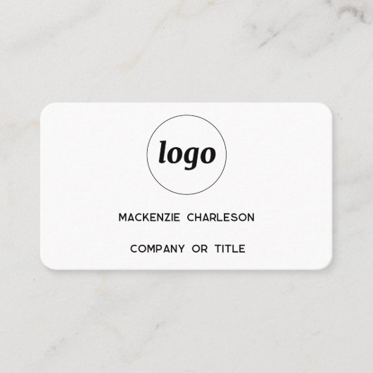 Carte De Visite Logo simple et code QR (Devant)