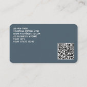 Carte De Visite Logo Simple et Code QR Gris Charbon (Dos)