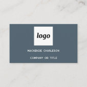 Carte De Visite Logo simple et code QR gris charbon (Devant)