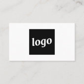 Carte De Visite Logo simple et code QR texte (Dos)