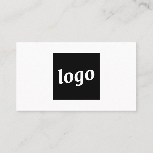 Carte De Visite Logo simple et code QR texte (Dos)