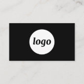 Carte De Visite Logo simple et code QR texte noir (Dos)