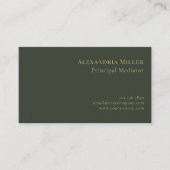 Carte De Visite Logo simple et élégant pour feuilles vertes d'oliv (Devant)