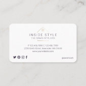 Carte De Visite Logo simple et moderne de la maison intermédiaire (Dos)