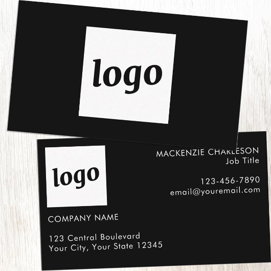 Carte De Visite Logo simple et noir de texte