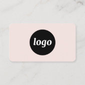 Carte De Visite Logo simple et rose vierge de texte (Dos)