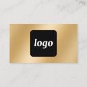 Carte De Visite Logo simple et texte effet or (Dos)